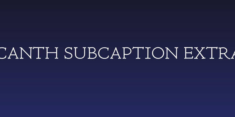 Coelacanth Subcaption ExtraLight Social Header