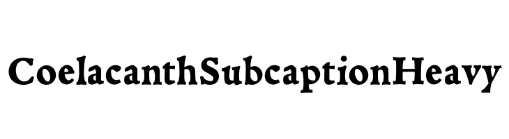 Coelacanth Subcaption Heavy  Fuentes Gratis Descargar