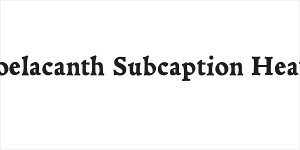 Coelacanth Subcaption Heavy Logo
