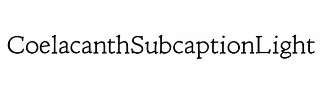 Coelacanth Subcaption Light  Скачать бесплатные шрифты