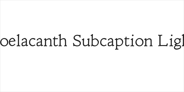 Coelacanth Subcaption Light Logo