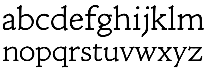 Coelacanth Subcaption Light Font LOWERCASE