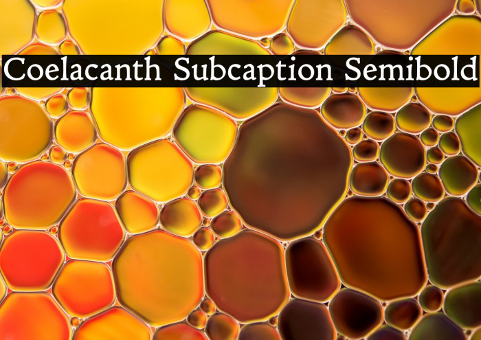 Coelacanth Subcaption Semibold Example 2
