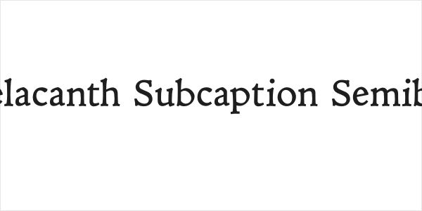 Coelacanth Subcaption Semibold Logo