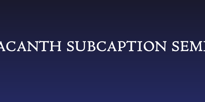 Coelacanth Subcaption Semibold Social Header