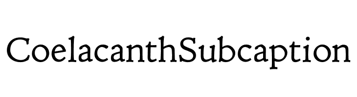 Coelacanth Subcaption  フリーフォントのダウンロード