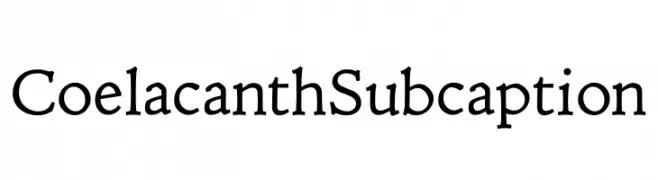 Coelacanth Subcaption  Frei Schriftart Herunterladen