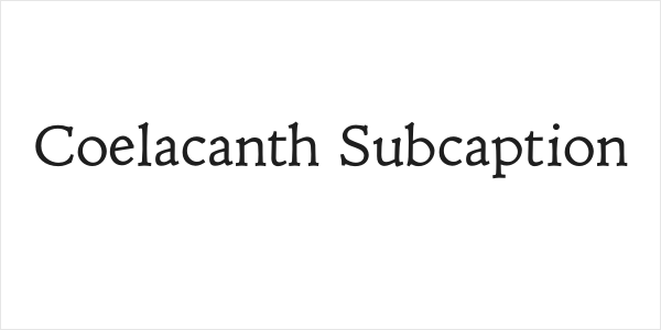 Coelacanth Subcaption Logo