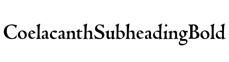 Coelacanth Subheading Bold  Frei Schriftart Herunterladen