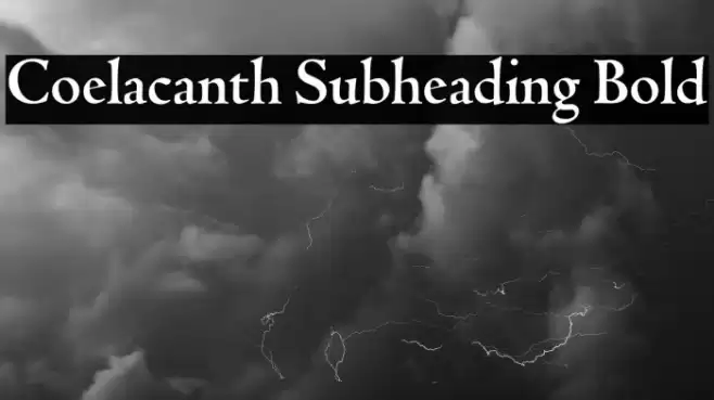 Coelacanth Subheading Bold Font examples