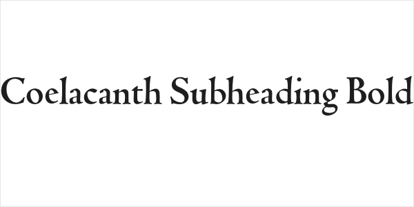 Coelacanth Subheading Bold Logo