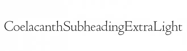 Coelacanth Subheading ExtraLight  baixar fontes gratis