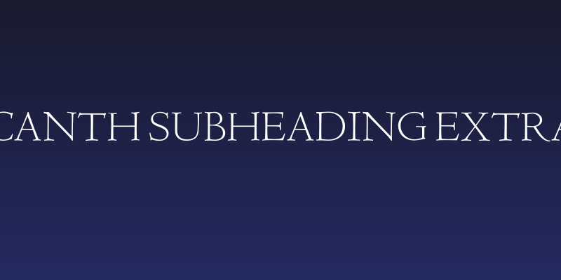 Coelacanth Subheading ExtraLight Social Header