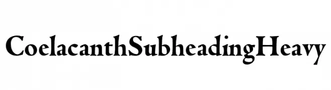 Coelacanth Subheading Heavy  Descarca Fonturi Gratis