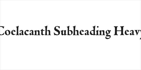Coelacanth Subheading Heavy Logo