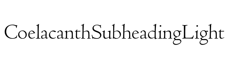 Coelacanth Subheading Light  Frei Schriftart Herunterladen