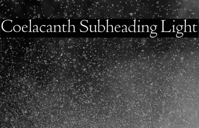 Coelacanth Subheading Light خط examples