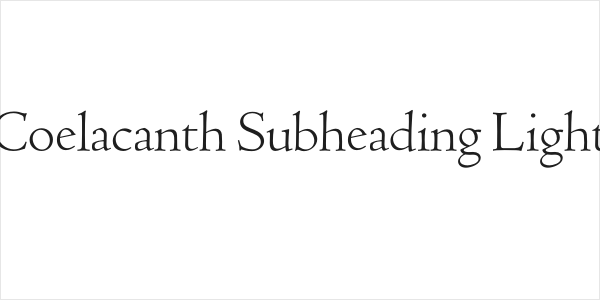 Coelacanth Subheading Light Logo