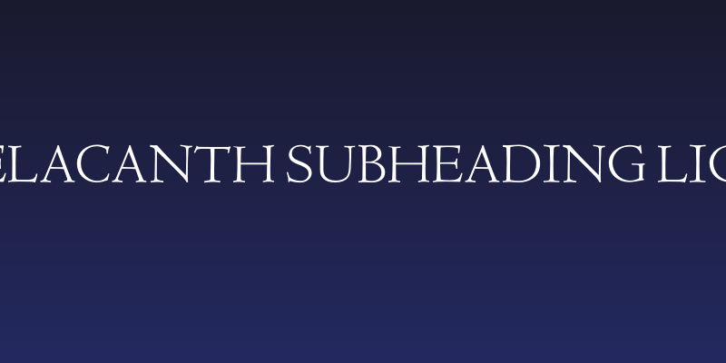 Coelacanth Subheading Light Social Header