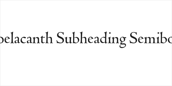 Coelacanth Subheading Semibold Logo