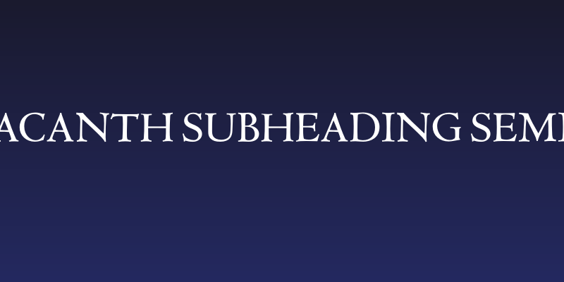 Coelacanth Subheading Semibold Social Header