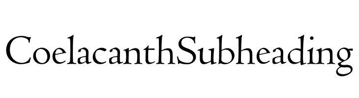 Coelacanth Subheading  Frei Schriftart Herunterladen