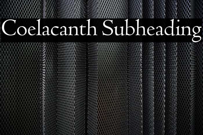 Coelacanth Subheading Example 3