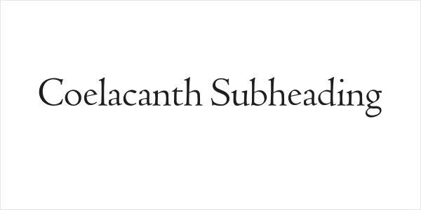 Coelacanth Subheading Logo