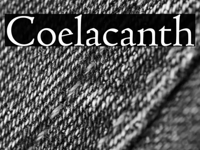 Coelacanth خط examples