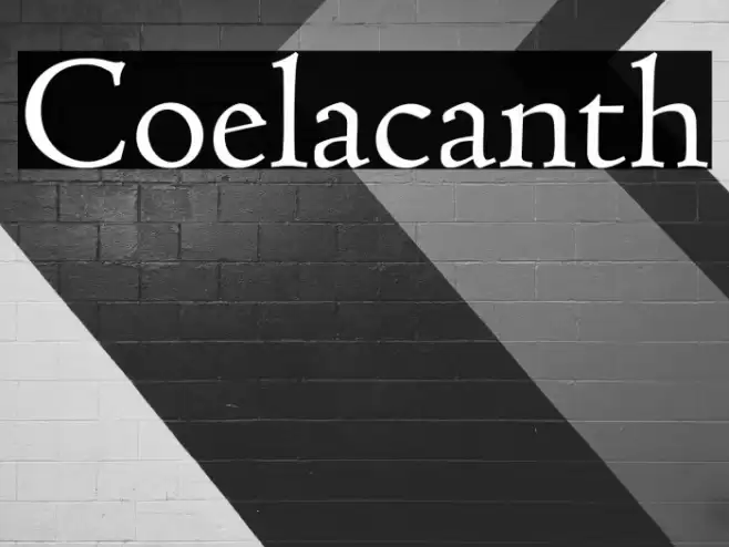 Coelacanth خط examples