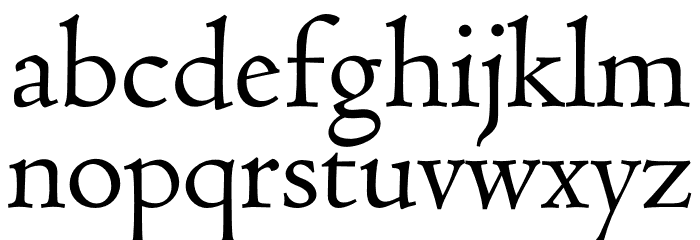 Coelacanth Font LOWERCASE