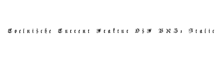 Coelnische Current Fraktur OsF UNZ1 Italic  免费字体下载