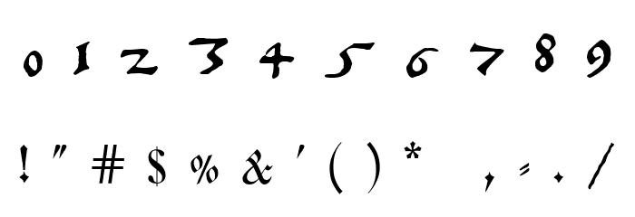 Coelnische Current Fraktur OsF UNZ1 Italic Font OTHER CHARS