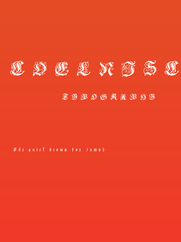 Coelnische Current Fraktur OsF UNZ1 Italic Poster