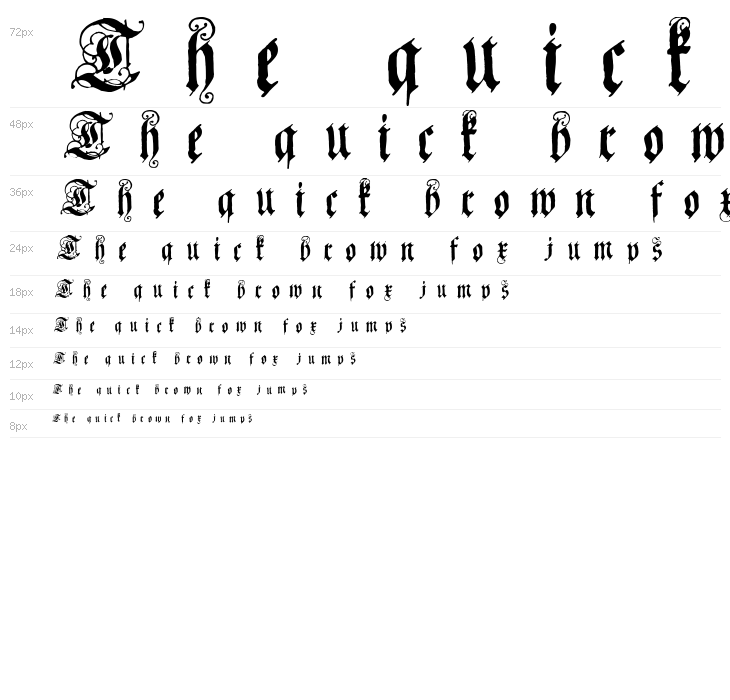 Coelnische Current Fraktur OsF UNZ1 Italic Waterfall