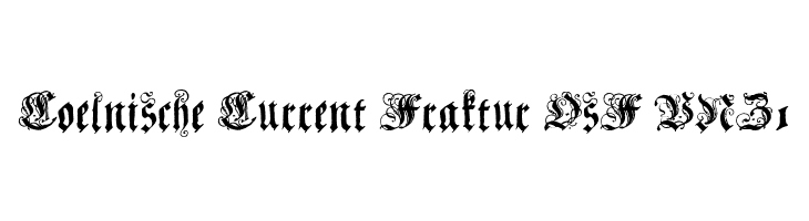 Coelnische Current Fraktur OsF UNZ1  Frei Schriftart Herunterladen