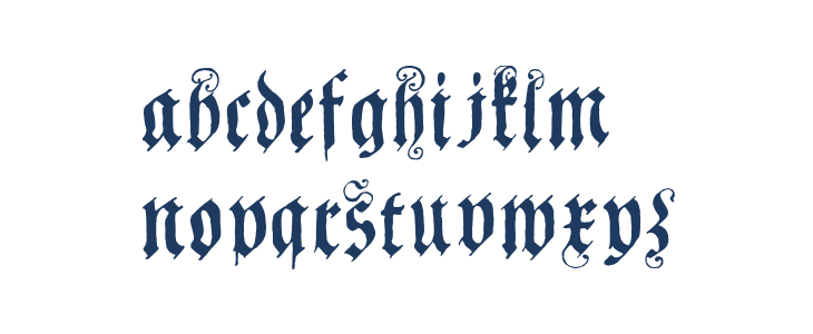 Coelnische Current Fraktur OsF UNZ1 Lowercase