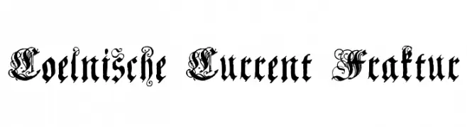 Coelnische Current Fraktur  font caratteri gratis