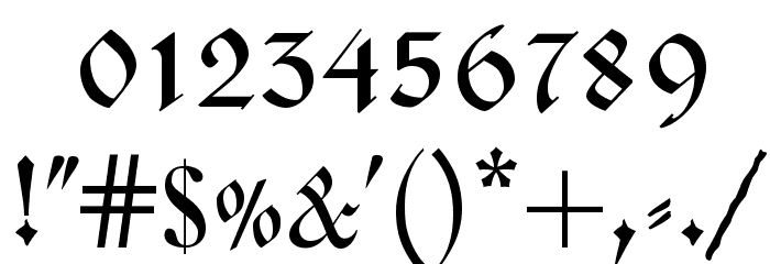 Coelnische Current Fraktur Font OTHER CHARS