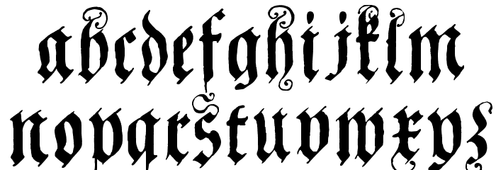 Coelnische Current Fraktur Font LOWERCASE