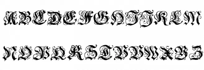 CoelnischeCurrentFraktur Fuentes MAYÚSCULAS