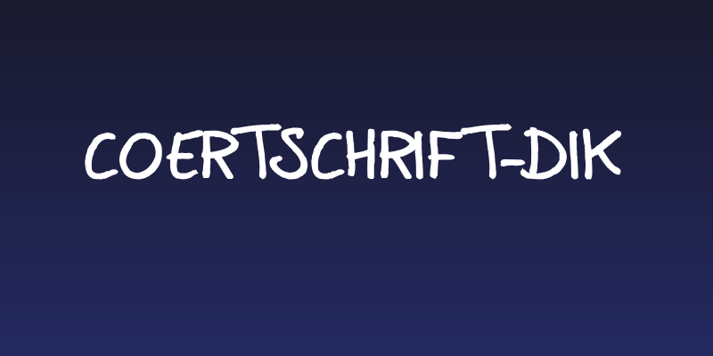 CoertSchrift-Dik Social Header