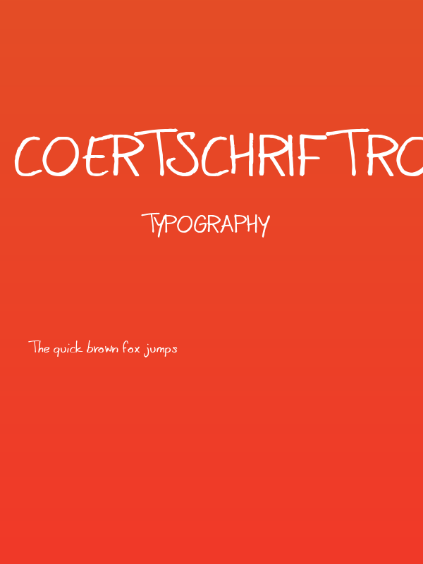 CoertSchriftRomaans Poster