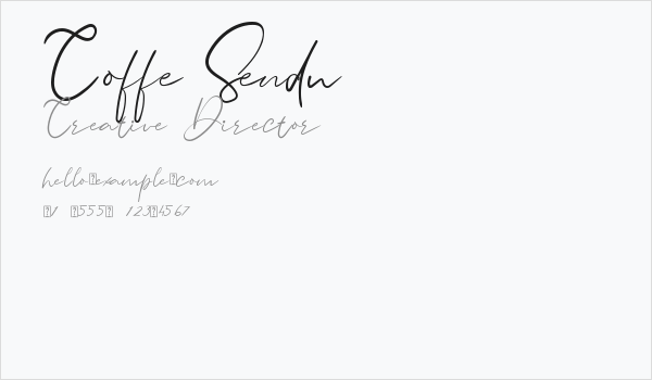 Coffe Sendu Business Card