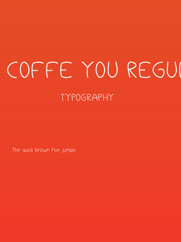 Coffe You Regular Poster