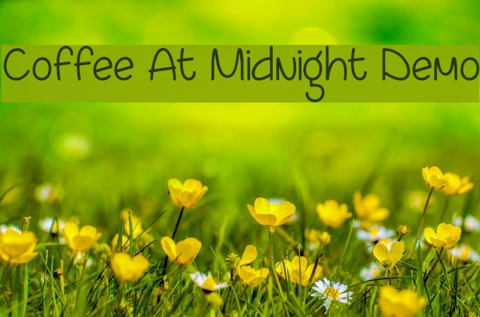 Coffee At Midnight Demo Font examples