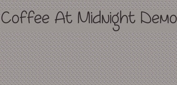 Coffee At Midnight Demo Font examples