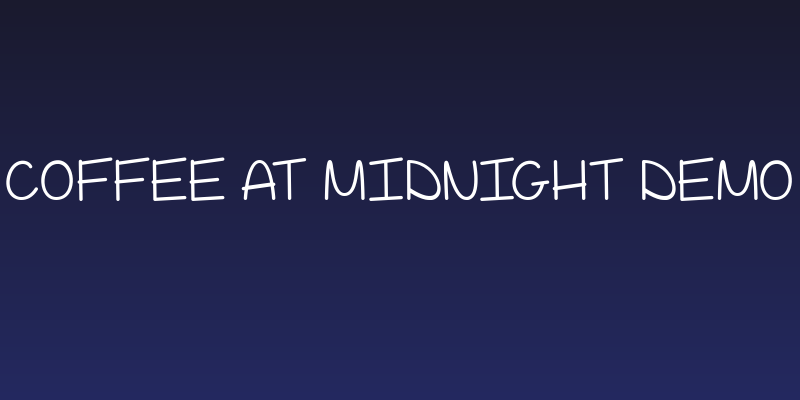 Coffee At Midnight Demo Social Header