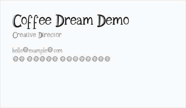 Coffee Dream Demo Business Card