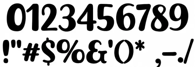 Coffee Fills Font OTHER CHARS